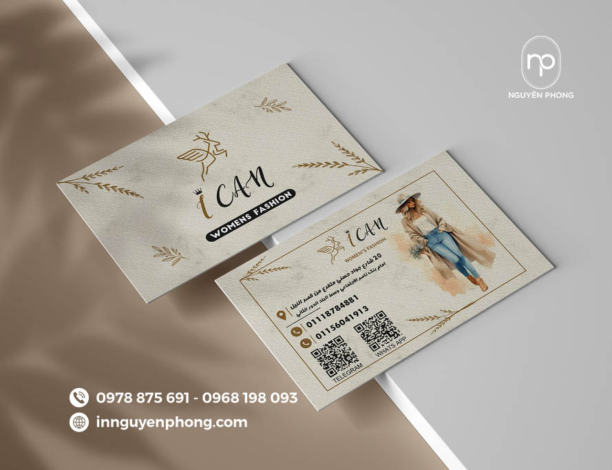 In card visit bằng giấy mỹ thuật